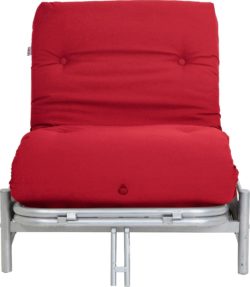 ColourMatch - Single - Futon - Sofa Bed with Mattress - Poppy Red